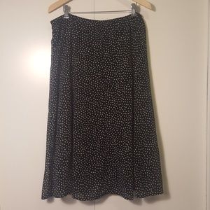 B/W Polka Dot Print Skirt, Sz 12, Liz Claiborne